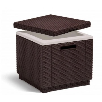 ICE CUBE COOLER TABLE BROWN